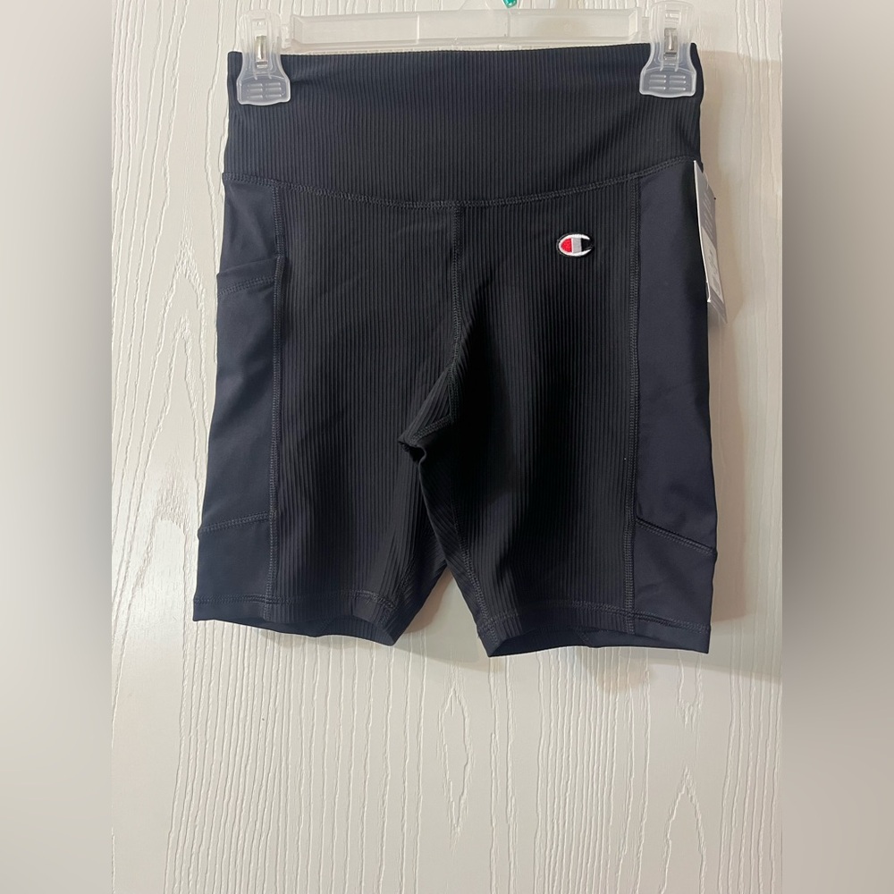 🛍️NWT Champion XS Black Bike Shorts for Active Comfort with Pockets